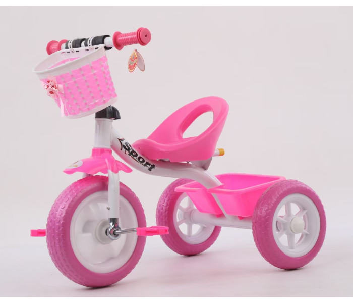 817 Ride On Toy Tricycle with Eva Wheels and Pedals for Kids - Pink - Zoom Image