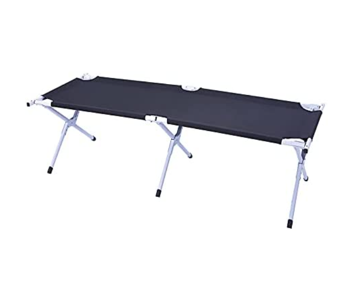 Bestway 68065 Polyester Camping Steel Foldable Single Bed -Black - Zoom Image 1