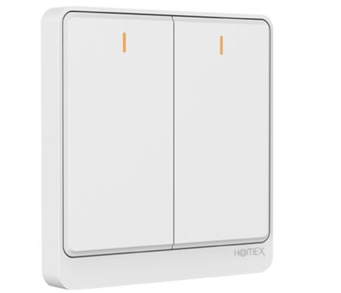 Homex HM015 Smart Wifi Gang 2 Switches - White - Zoom Image