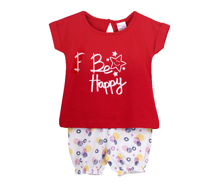 Popees Meriliz B Half Sleeve Top with Pant for 2 Year Babies - Red and White - Zoom Image 1