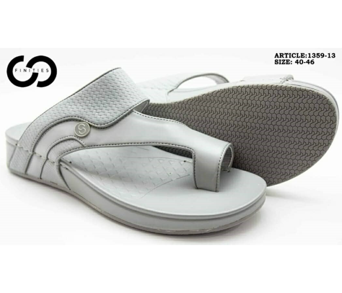 Finities 1358-13 41 EU Comfortable Stylish Casual Sandal For Men -Grey - Zoom Image