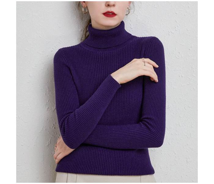 Set of 3 7711 Autumn Turtle Neck Cashmere Winter Pullover Sweaters For Women  - Zoom Image 1