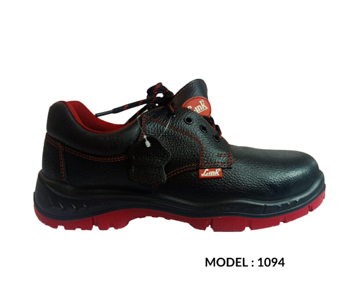 Link 1094 PU Sole Comfortable EU 40 Safety Shoes - Black and Red - Zoom Image 2