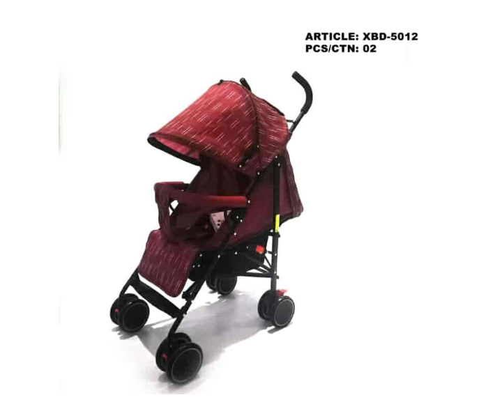 XBD-5012 Baby Buggy Stroller with Brakes and Adjustable Push Handlebar - Red - Zoom Image