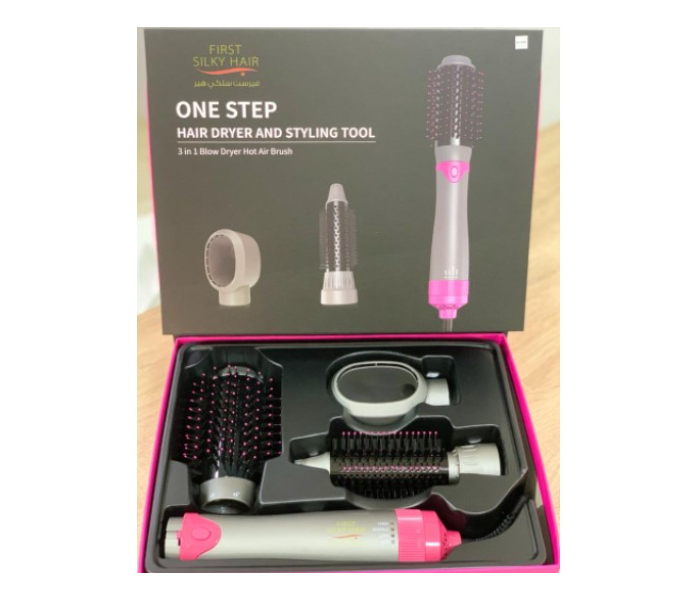 One Step Hair Dryer and Styling Tool Set for Women - Grey and Pink - Zoom Image