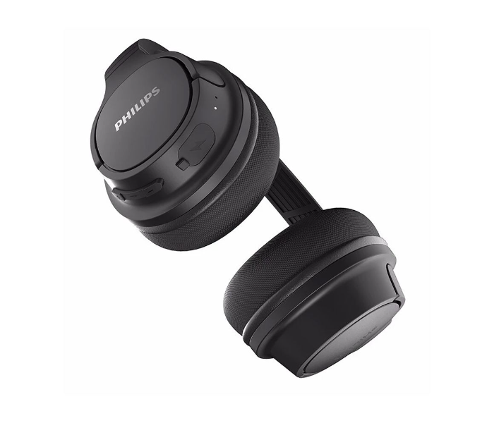 Philips TASH402BK-00 Wireless Bluetooth Flat Folding On-Ear Headphones -Black - Zoom Image 3