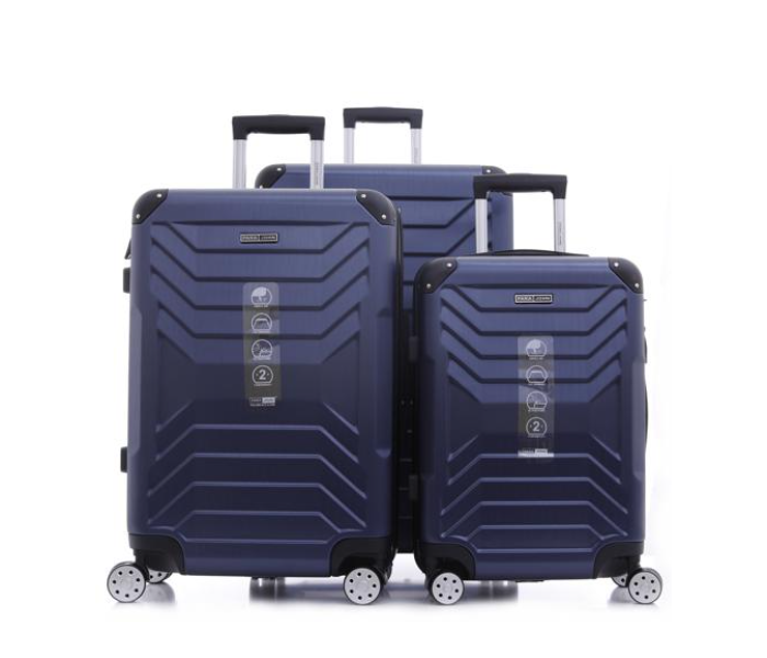 Para John PJTR3096 Set of 3 Travel Luggage Trolley Bag with 360 Durable Hard Shell and 4 Spinner Wheels - Blue - Zoom Image 1