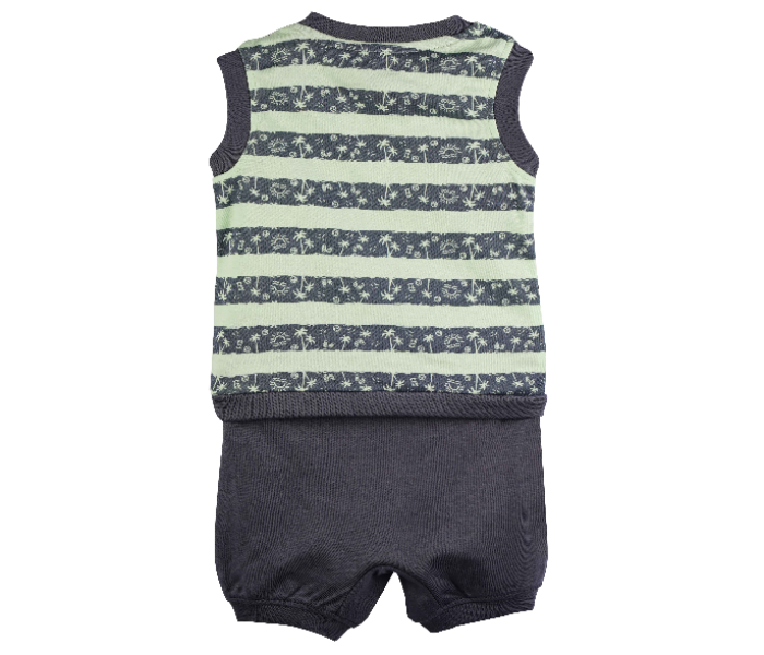 Popees Lamas Comfortable Sleeveless Tshirt with Shorts for 2 Years Babies - Blue and White - Zoom Image 2