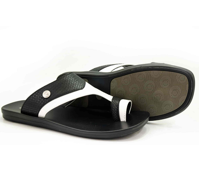 Odyssey 1290-02 41 EU Flat Sandal for Men - Black and White - Zoom Image