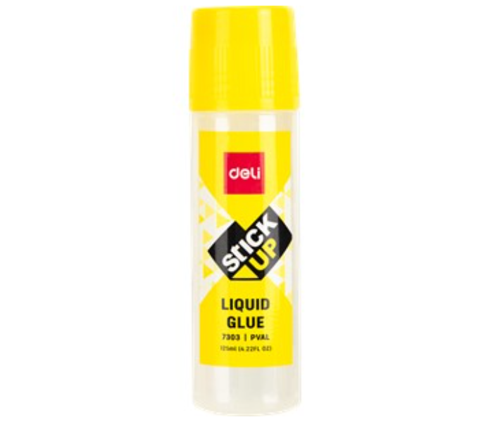 Deli 7303 125ml Stick Up Liquid Glue - White and Yellow - Zoom Image