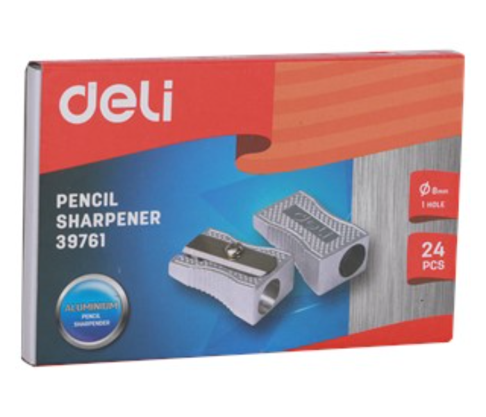 Deli 39761 24 Pieces One Hole Pencil Sharpener for Pencil - Silver - Zoom Image 1