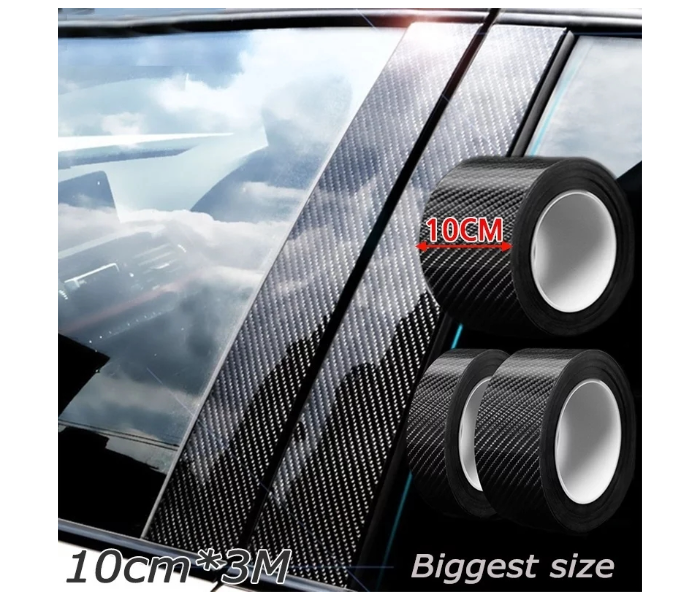 5cmx5m Nano Carbon Fibre Car Sticker Door Protector Strip - Black - Zoom Image 5