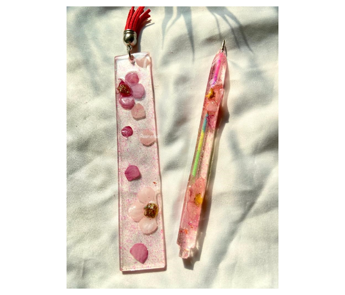 Resin 807 Personalised Pen and Bookmark Combo - Pink - Zoom Image