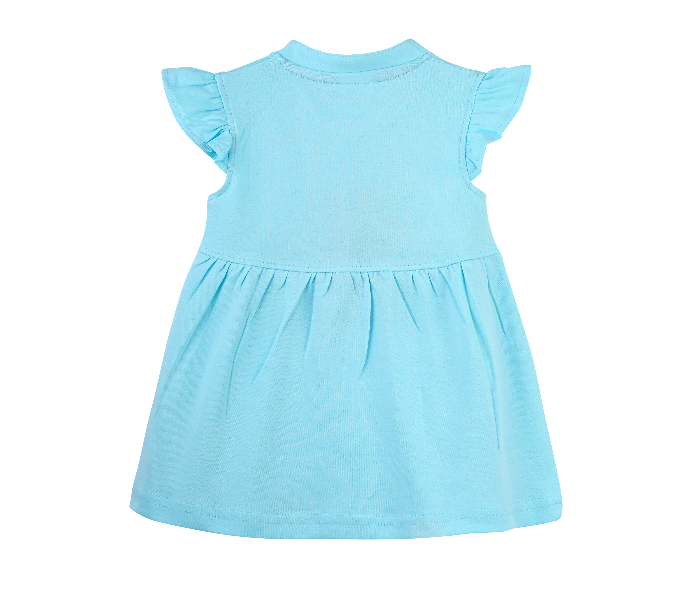 Popees Moanna B Half Sleeve Comfortable Frock for 3 Year Babies - Blue - Zoom Image 2