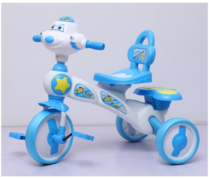 HT005 Ride On Toy Tricycle with Music Light and Pedals for Kids - Blue - Zoom Image