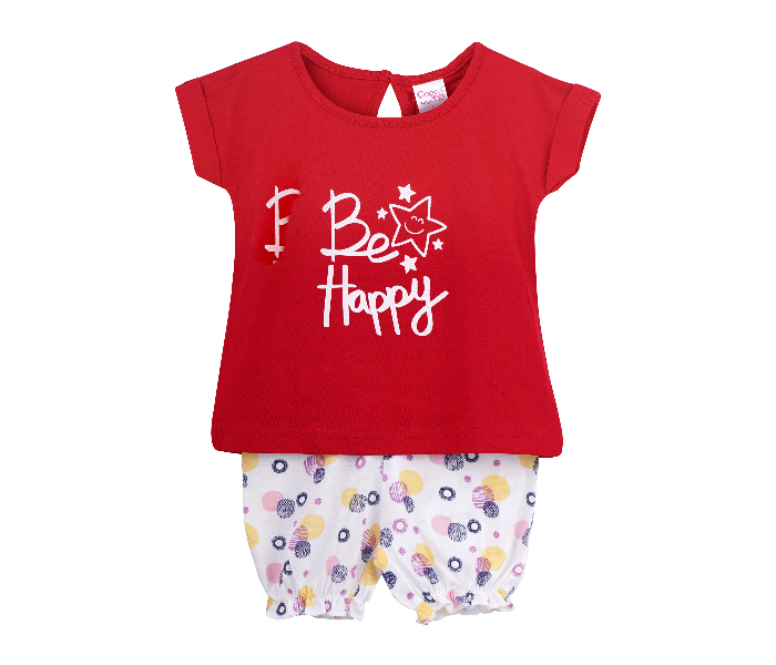 Popees Meriliz B Half Sleeve Top with Pant for 1 Year Babies - Red and White - Zoom Image 1