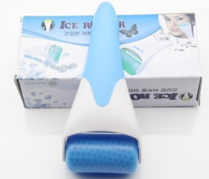 Ice Roller Skin Cool Derma Roller Face Massager - White and Blue - Zoom Image 2