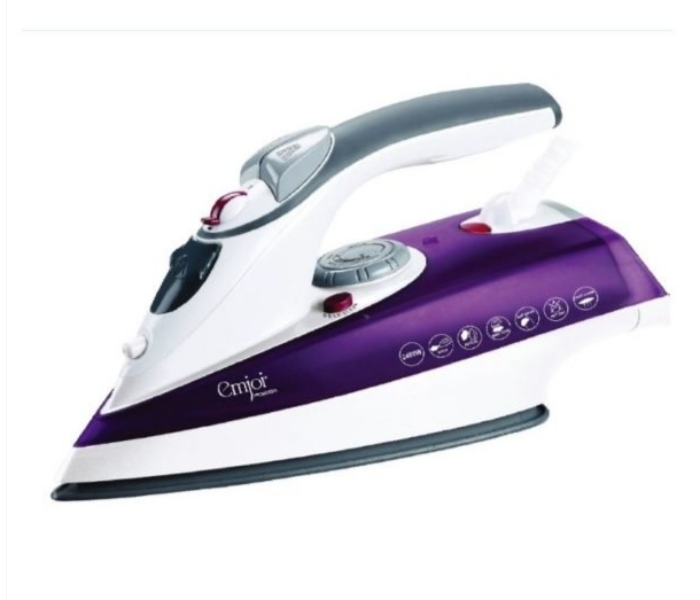 Emjoi UEI-401 2200 Watts Anti Drip Steam Iron with Removable Filter -White and Violet - Zoom Image