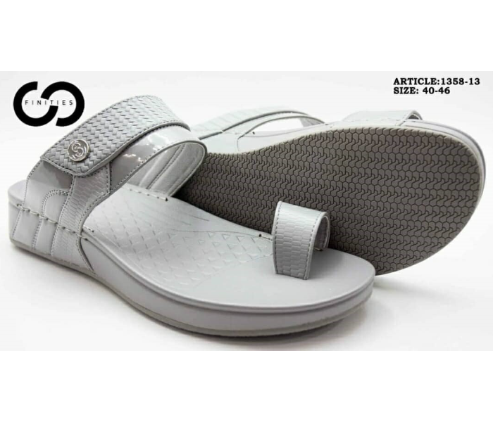 Finities 1358-13 44 EU Comfortable Stylish Casual Sandal For Men -Grey - Zoom Image