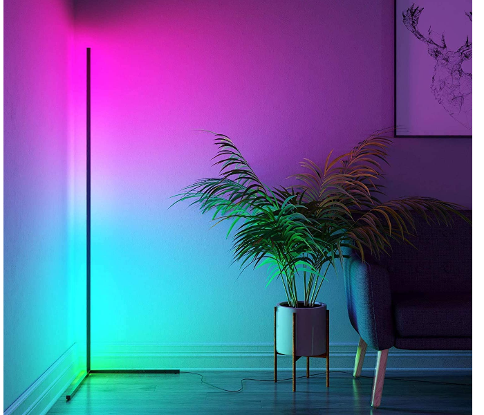 Body Line Sport 56 Inch Dimmable RGB LED Color Changing Mood Lighting Corner Floor Lamp  - Zoom Image