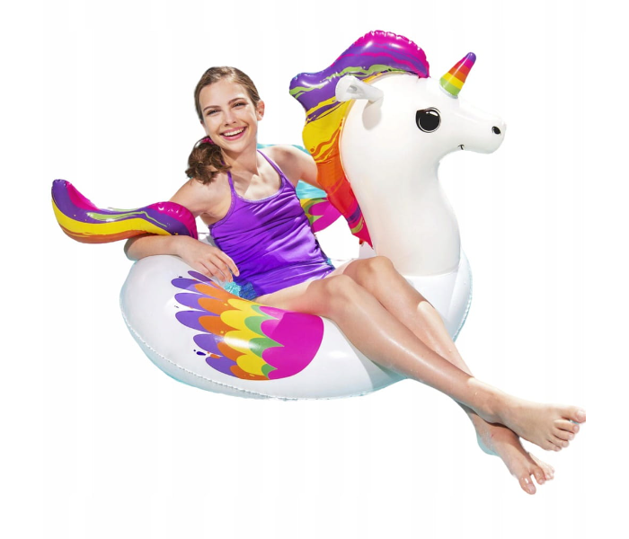 Bestway 36159 119Cm X 91Cm PVC Fantasy Unicorn Swimming Ring -White - Zoom Image 3