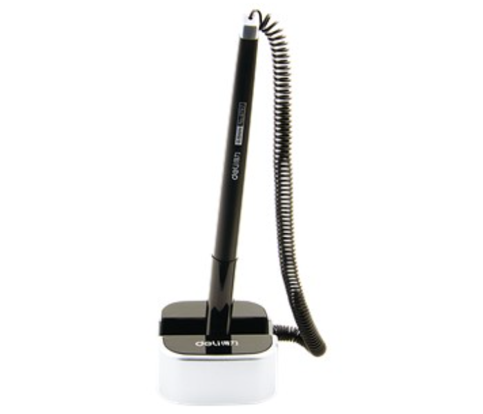 Deli 6797 0.7mm Pen with Desk Pen Stand - Black - Zoom Image