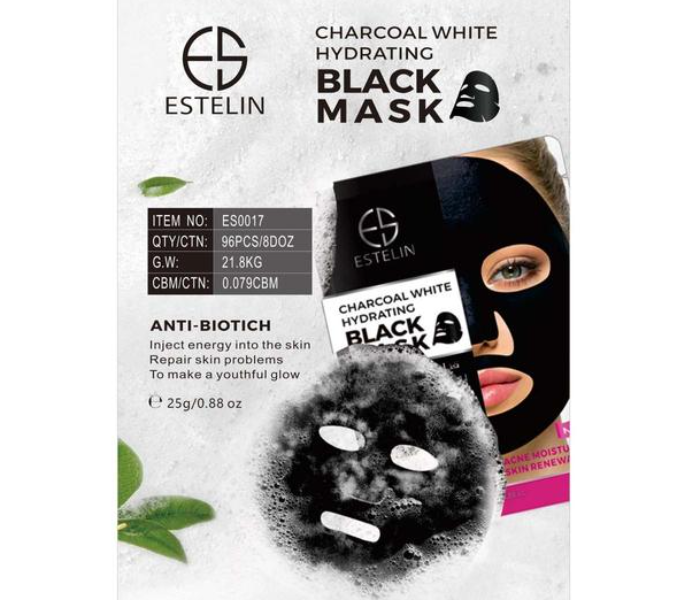 Dr.Rashel 5-Mask Estelin Charcoal White Hydrating Black Acne Moisturizing Skin Renewal Mask  - Zoom Image 1