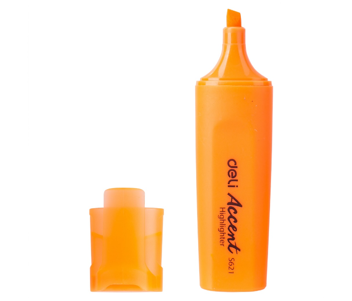 Deli S621 ORANGE 10Piece 1-5mm Chisel Tip Highlighter - Orange - Zoom Image 2