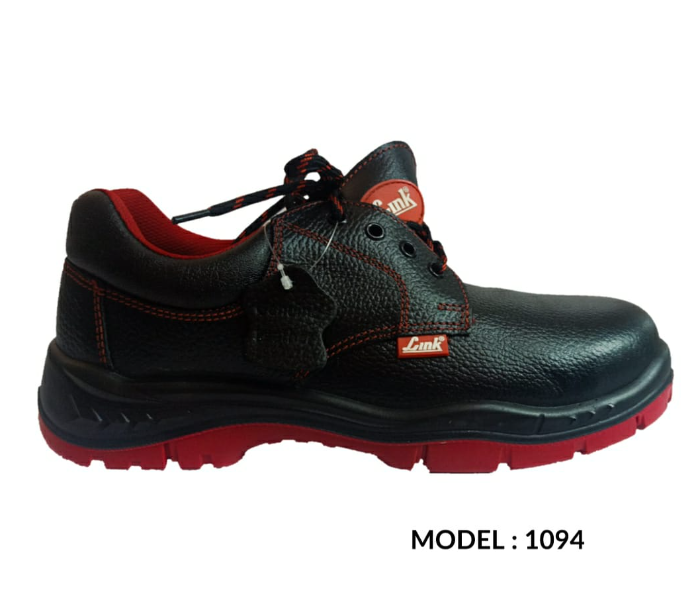 Link 1094 PU Sole Comfortable EU 45 Safety Shoes - Black and Red - Zoom Image 2