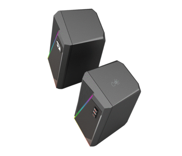 Redragon GS520 Anvil PC Computer Stereo RGB Desktop Speakers with Colorful LED Modes - Black - Zoom Image 4