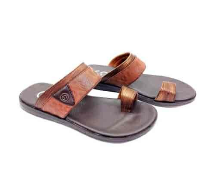 1731-03 EU 46 Stylish Comfort Flat Sandal for Men - Coffee - Zoom Image