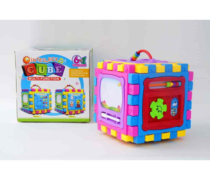 BB321A 6 In 1 Multi Function Intellect Cube Set - Pink and Blue - Zoom Image