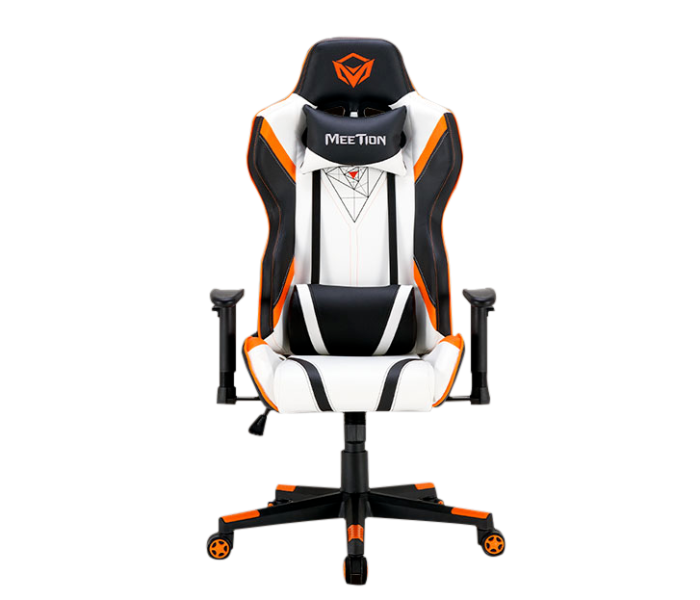 Meetion Mt-Chr15 Gaming Chair - Black White and Orange - Zoom Image 1