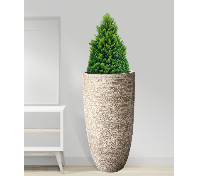 Grace GQ-304/B 340x660mm Exotic Royal Design Garden GRP Planters for Interior and Exterior - White - Zoom Image 6