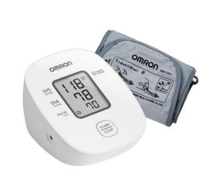 Omron Hem-7121 J Automatic Upper Arm Blood Pressure Monitor - White - Zoom Image 1