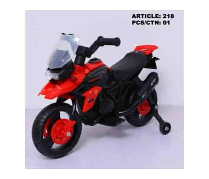 218 Two Wheeler Riding Motor Bike with Music Light for Kids - Red - Zoom Image