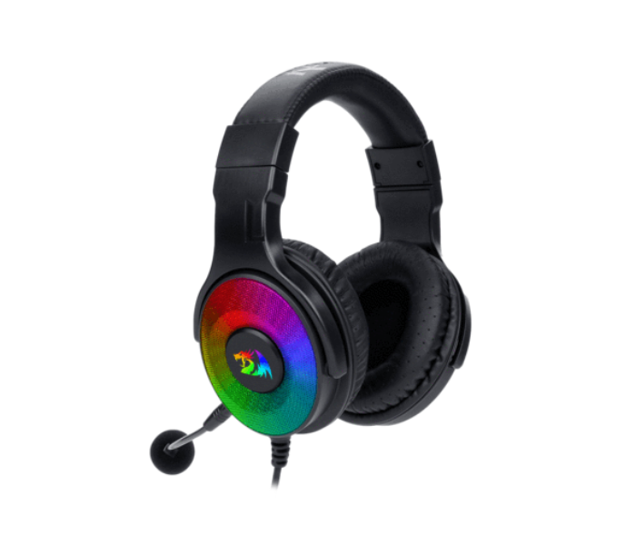 Redragon H350-RGB Pandora Wired Dynamic RGB Backlight Gaming Headset with Detachable Microphone - Black - Zoom Image 2