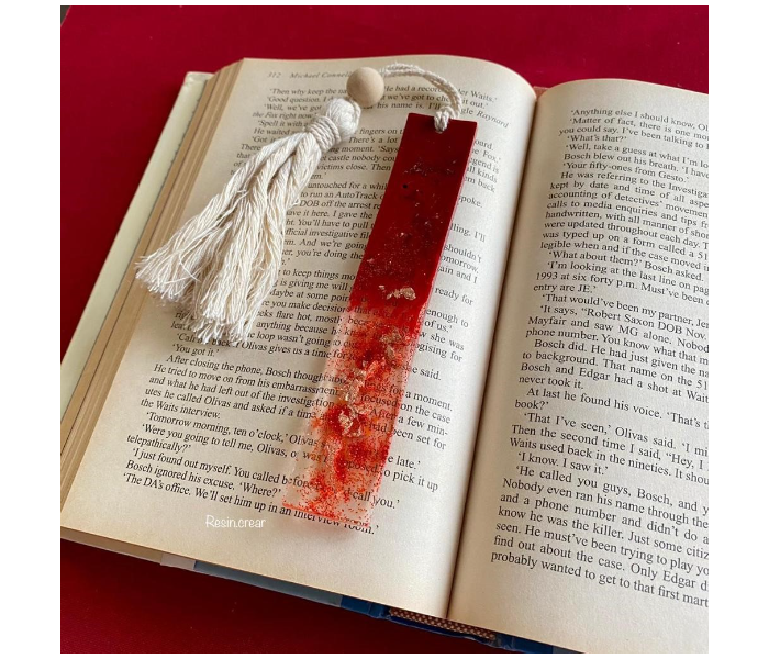 Resin 805 Personalised Stylish and Elegant Bookmark - Red - Zoom Image