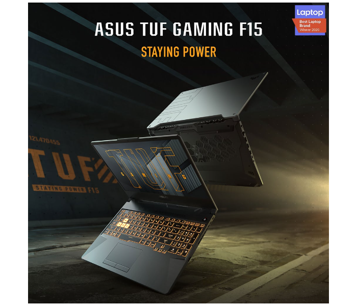 Asus TUF FX506HEB-HN154T 15.6 Inch Intel Core i7 11800H 16GB RAM 1TB SSD 4GB NVIDIA GeForce RTX 3050TI Graphics Windows 10 - Grey - Zoom Image 7