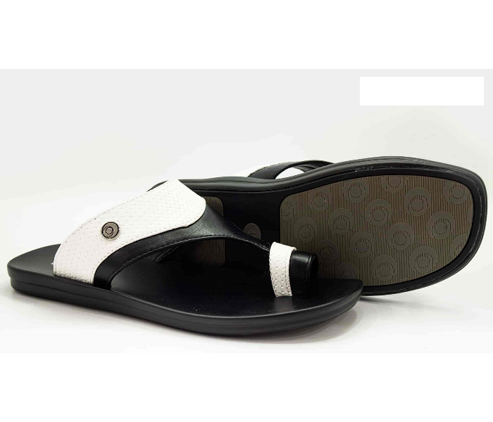 Odyssey 1290-17 45 EU Flat Sandal for Men - Black and White - Zoom Image