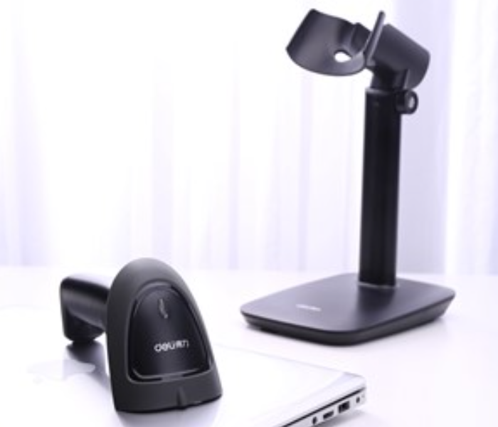 Deli 15130 Barcode Scanner Stand - Black - Zoom Image