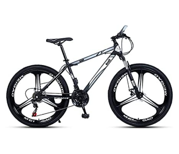 Body Line MIGHTY 3KNIFE 24 Inch Carbon Steel Bike Mighty With Bicycle With Sealed Central Shaft And Shock Absorption Front Fork -Black and White - Zoom Image