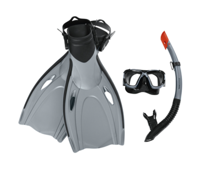 Bestway 25045 Hydro-Pro Blacksea Snorkel and Fin Set -Grey - Zoom Image