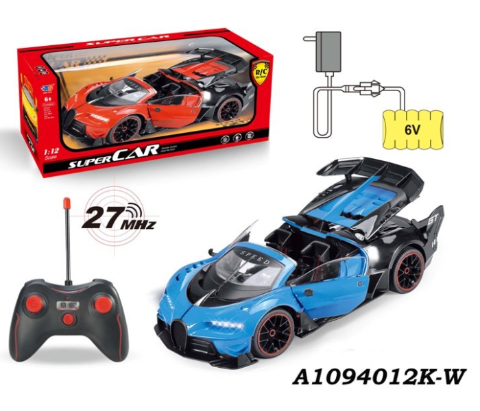 3688-K30A 5 Function Top Speed Remote Control Toy Car with Charger for Kids - Blue and Black - Zoom Image