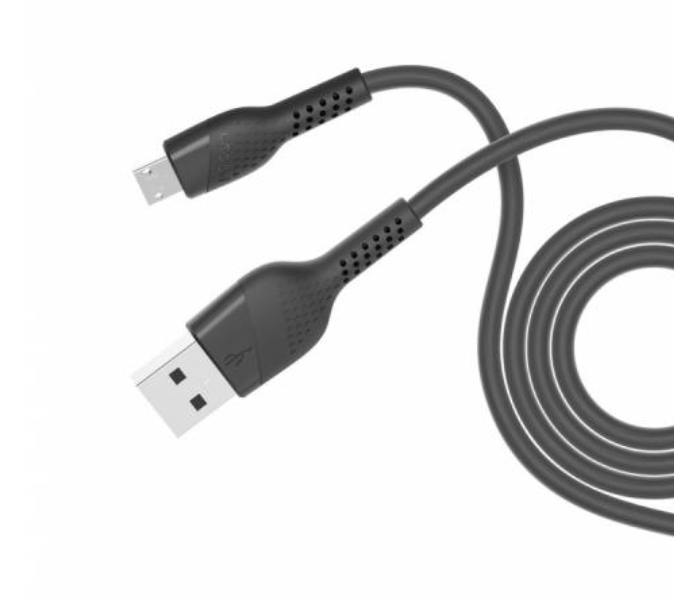 Porodo PD-M12-BK 1.2 Meter Super Durable PVC Fast USB Micro USB Charging Cable - Black - Zoom Image