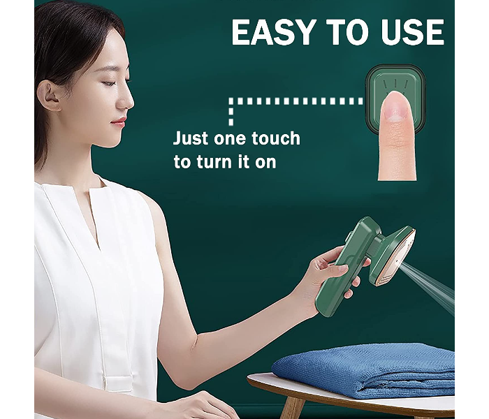 Portable Mini Handheld Fabric Garment Steam Iron with Spray - Green - Zoom Image 5