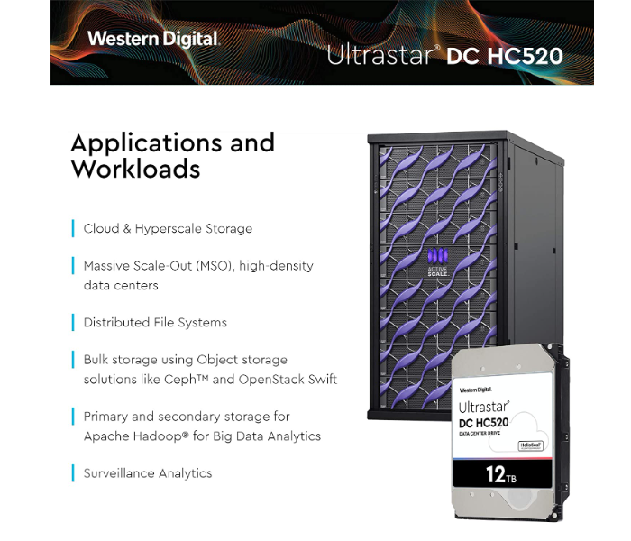 WD HUH721212ALE600 12TB Ultrastar Data Center HC520 SATA HDD - Zoom Image 5