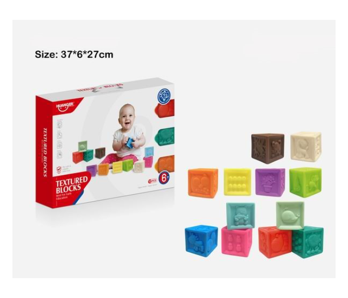 HE0255 12 Pieces Vinyl Textured Building Block Ball for Kids - Zoom Image