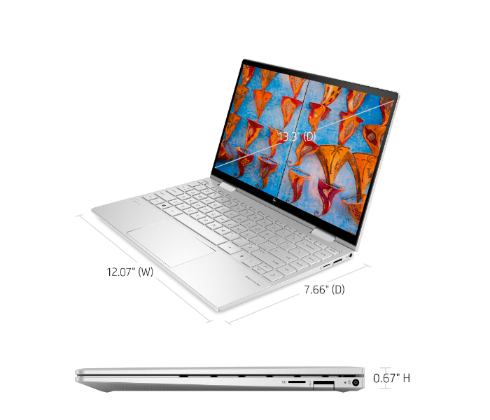 HP Envy X360 13M-BD1033DX 13Inch Touch Screen Intel Core i7 8GB RAM 512GB SSD English Keyboard Windows 11 - Silver - Zoom Image 5