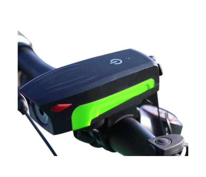 5W Bicycle Light with Waterproof Speaker and Micro USB Charging Port - Green - Zoom Image 1